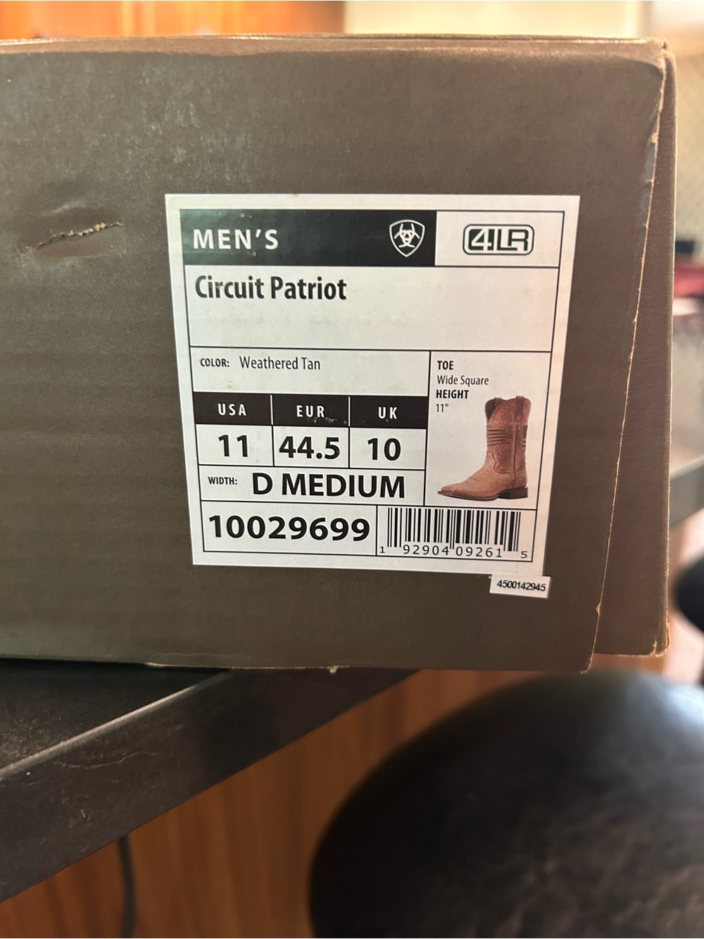 Ariat Circuit Patriot Men's Weathered Tan Boots